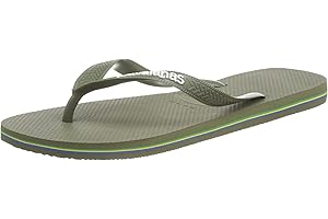 Havaianas - Brasil Logo, Infradito Iconiche, Comode E Resistenti, Strisce con la Bandiera Del Brasile E Suola Antiscivolo Con Strisce Colorate, Unisex Adulti