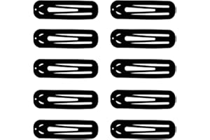 LUENHEGO Haarspangen Mädchen 10 Stück 6.8cm Große Snap Haarspangen Haarclips Metall Haarklammern Schwarz Hair Clips Haarschmuck Haarspange für Mädchen, Herren und Damen, Oval