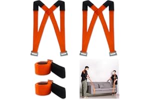 INEEDU Lifting Straps for 2 Movers Moving Straps Comfortable Shoulder Heavy Object Moving System for Furniture Appliance Mattress, 800 Pounds, 2'' Width x 9'10'' Length