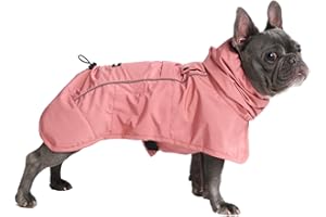 Spark Paws Dog Raincoat, Waterproof Windproof Rain Jacket, For Small Medium Large Extra Large Dogs, Reflective Breathable Full-body Coverage Dry Suit - Sea Pink, XL
