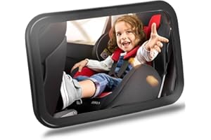 PERMUST Specchietto retrovisore bambini, Auto Neonato di Sicurezza Regolabile 100% Specchietto Retrovisore Bambini,Istallazione Semplice, Effetto Anti-Oscillazione,Superficie Curva per Un'ampia Visuale