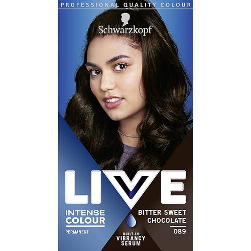 Schwarzkopf LIVE Intense Colour, Long Lasting Permanent Brown Hair Dye, With Built-In Vibrancy Serum, Up To 100% Grey Coverage, Bitter Sweet Chocolate 089