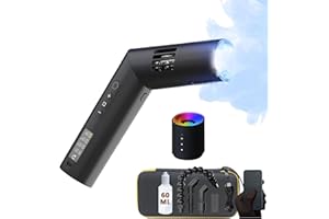 Colbor cf5 Mini 40W LED RGB maszyna do dymu przenośna maszyna do mgły z bezprzewodowym zdalnym sterowaniem, składany uchwyt. Może być używany do fotografii, ślubu, imprezy, DJ Halloween (czarny)