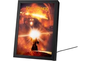 Grupo Erik Cuadro El Señor de los Anillos - Marco de Merchandising El Señor de los Anillos Regalo : Accesorios Luz Led, Decoracion Dormitorios | Lampara Escritorio : 3 Tonos de Luz (20x 28cm)