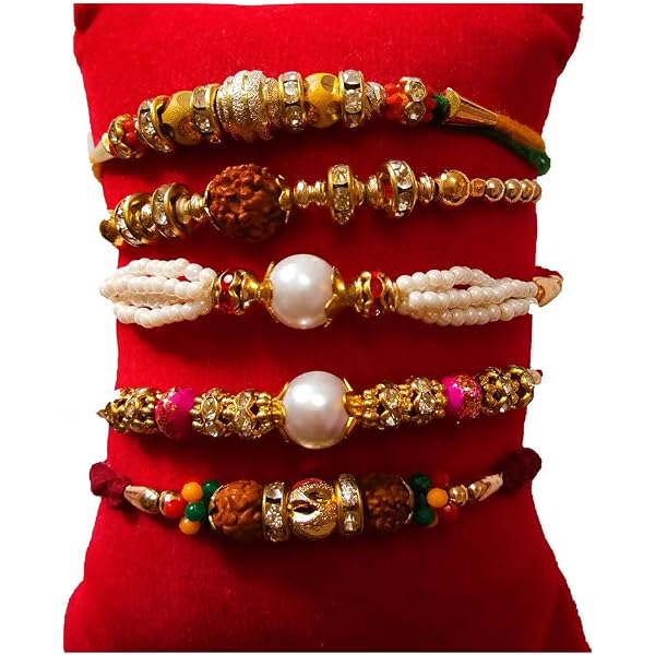 Avanti Creation Handmade Men's Rakhi Bracelet Set Of 3 With Roli Chawal - Festival Gift For Brother