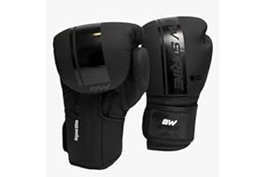 BW STRIKE Premium 3-Layer Original Latex Foam Inner Padding, Faux Leather Boxing Gloves for Men and Women – Durable twins boxing gloves, Suitable for Kickboxing, Martial Arts, Sparring, and Training.