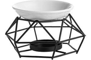 ZWEIPAPPEL Zweipapple Bruciatore di essenze, Brucia Essenze in Metallo Olio Diffusore a Candela 3 Colori per Scelta(nero)