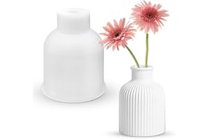 FOUVIN Vase Silikonform, Epoxidharz Formen Moulds Blumenvase Silikonform Vase Harz Form, Gießform DIY Vases Resin Formen Zur Herstellung von Stifthaltern, Vasen und Dekorativen Ornamenten Stil 1