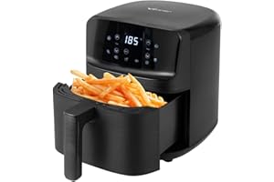 Vencier 4.2L Digital Air Fryer, 1500W Oil-Free Cooker with Touchscreen, Fry Force 360° Air Circulation, Adjustable Temp & Timer, Compact & Easy Clean Design (4.2L)