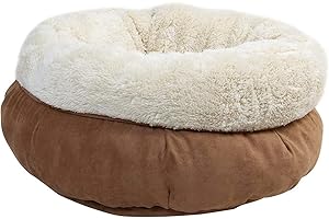 All For Paws łóżko dla kota wełna jagnięca łóżko pączkowe, brązowe