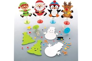 Baker Ross AT236 Świąteczne zestawy do skakania, sztuka świąteczna i rzemiosło (6 sztuk), różne