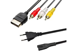 LEAGY Cavo AV da 1,8 m e cavo di alimentazione CA da 1,5 m per Xbox