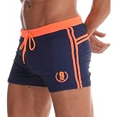 Arcweg Men's Swim Trunks Short Swim Trunks Quick Dry Elastic Removable Pads Water Sports