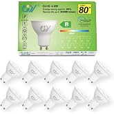 GY 4.9W GU10 LED Bulb 4000K Neutral White 790LM (Equivalent to 80W), Non-Dimmable, 110 Degrees Beam Angle &ndash; Low Consumption B
