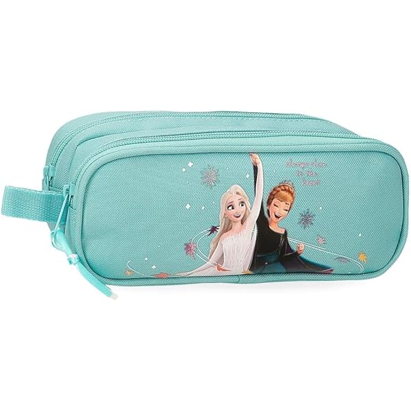 Astuccio Frozen II Hello Spring - Con Tasca Pieghevole, Per Scuola, Blu, 20x8.5x11cm, Poliestere Resistente