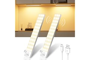 Ylatoial Luce Armadio LED con Sensore di Movimento, 4 Modalità Luce Sottopensile Cucina, USB Lampada LED Ricaricabile, Senza Fili Luci Notturna per Armadio Cucina Scale Corridoio Garage