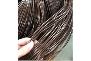 FEYART Round Plastic Rattan 2.5mm Plastic Wicker Round Faux Rattan for Repairing and DIY Weaving Storage Basket (Coffee)