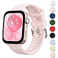 Vancle Silicone Band for Huawei Watch Fit 3 Strap(Not for Watch Fit/Fit2) Band Lightweight Sport Wristband Intended for Huawei Watch Fit3 (Pink)