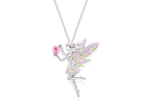 MAKOBLESSMOMO Elfen-Halskette für Mädchen, Damen-Kristall-Anhänger, Halsketten, Geschenke, Schmuck, Geschenke für Mädchen, Tochter, Enkelin, Nichte, Geburtstag