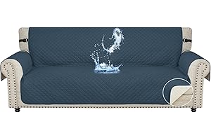 Ystyle Funda Cubre Sofa 4 Plazas - Impermeable Fundas Sofa Verano, Protector Sofa para Gatos Arañazo y Perros Mascotas, Fundas para Sofa Antideslizante Antimanchas Lavable, Azul Berlín