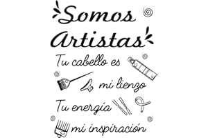 DOCLIICK Pegatina Decorativa Peluquería Vinilo decorar salón de peluquería y barber shop. Decoración salón belleza pegatinas pared (SOMOS ARTISTA)