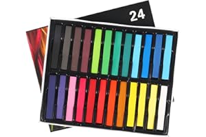 MKNZOME Hair Chalk Set, 24 Colors Temporary Hair Coloring for for Adults 8 9 10 11 12 years Old Girls Kids, Hair Chalks for Girls, Kids, for Halloween Christmas Birthday Party
