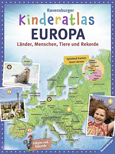 Ravensburger Kinderatlas Europa: Länder, Menschen, Tiere und Rekorde