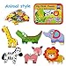 Price comparison product image wooden jigsaw puzzle,BBLIKE cartoon wooden puzzle toy Children's creative early childhood education (wild animals)