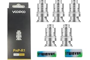 VOPOO for VooPoo PNP R1 MTL Coils Drag S X Max Mod PnP X Pod Tank Coil Argus X GT air Pro Vinci X 2 R air Mod Pod Doric 60 Musket Seal V Suit Coils 0.8ohm Pack of 5