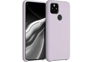 kwmobile Carcasa Compatible con Google Pixel 5 Funda - Case TPU y Silicona antigolpes - Apto Carga inalámbrica - Nube Violeta