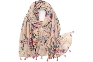 KAVINGKALY Foulard Coton Femme couleur unie Grand Châle Pure Fes Femmes S’enroule pour La Soirée