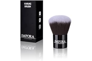 Kabuki Makeup-Pinsel von Impora London. Zum Auftragen von Puder, Rouge, Bronzer, Foundation, Mineral Make-up, gepresstem Puder – Luxuriöser Kabuki Pinsel