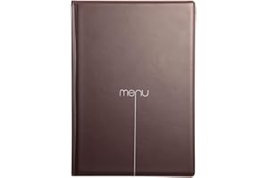 DAG Style Porte-Menu Ligne Risto, Format A5, Couleur Cacao, fabriqué en Italie, pour Feuilles 21x14,8cm