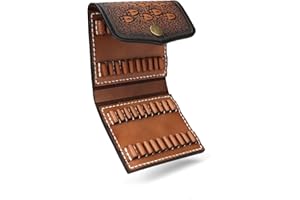 TOURBN TOURBON Porta munizioni in pelle bovina Porta cartucce da 40 colpi per cintura per .22 LR .17 HMR