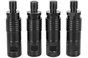 Eddwiin 4 Uds Conector de Vaina de caña de Pescar Adaptador de liberación rápida para alarmas de mordida Aparejos de Pesca(Negro)