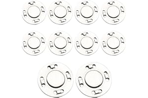 Bottoni Magnetici 20 Pezzi Da 20mm | Per Borse, Cucito, Fai Da Te | Argento | Chiusura Magnetica - Foto 11