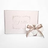 Eleganti Bomboniere Matrimonio/Cresima/Comunione in Soffice Misto Lino/Cotone, Sacchetti Portaconfetti con Gessetti Cuore/Ang