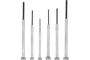 Bewudy Zestaw mini śrubokrętów, zestaw śrubokrętów precyzyjnych, mały, profesjonalny zestaw narzędzi naprawczych, śrubokręty płaskie i krzyżakowe do elektroniki, biżuterii, zegarka, naprawy okularów