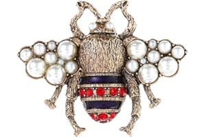 Ogquaton Frauen Nachahmung Perlen Biene Brosche Dreidimensionale Perle Pin 1 STÜCKE Kreative und Nützliche