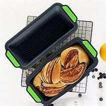 Moules à Pain Silicone 28x14cm Lot De 2 - Antiadhésifs Et Grattoir Inclus