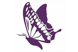 JINTORA Adesivo per auto - farfalla - 105x99 mm - JDM - Die cut - Auto - finestra - laptop - Tuning - viola