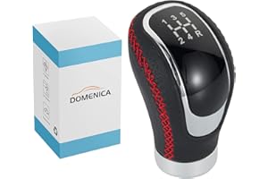 DOMENICA 5 6 Velocidades Pomo Palanca de Cambios Universal con 8mm 10mm 12mm Adaptadores (Rojo)