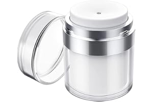 Enituo Airless Pumpe Tiegel, 30ml Cream Pumpspender Airless Pumpspender Leer Lotion Pumpflasche Nachfüllbar Pump Behälter Cream Jar Tragbarer Reise Vakuum Kosmetikbehälter für Reise