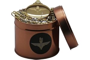 THE LUXURY VAULT Parachute Regiment 24kt Gold Plated Pocket Watch and Chain Paras Army Military Gift Set para
