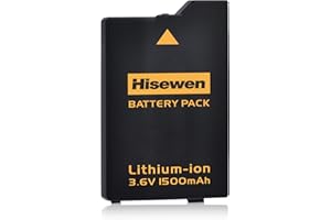 Hisewen Batería de iones de litio para Sony PSP 3000/PSP 2000, PSP-3000, PSP-3001, PSP-3001, PSP-3000, PSP-3001, PSP-3002, PSP-3004, PSP Slim Console