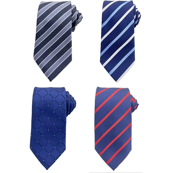 thumbnail image 2 of 20 Types Mens Ties Striped Plaid 100% Silk Tie Classic Polyester Jacquard Woven Casual Necktie 2 of 13