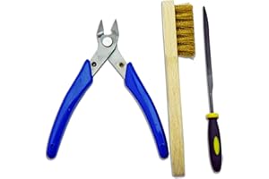 PRINCE AUGUST Herramientas de acabado de fundición – Cepillo de latón – Lima de metal – Cortador de lados planos – PA2073A