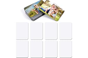 OOTSR 16 Piezas Imanes Refrigerador en Blanco de Sublimación, Imanes Cuadrados Decorativos Bricolaje para Pizarra Casera Decoración de Oficina Cocina Doméstica (9 cm×6.5 cm)