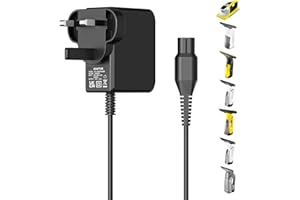 BINAMAO 5.5V Charger Compatible with Karcher Window Vac Vacuum Cleaner WV2 WV5 WV6 WV7 KWI WV1 KV4 WV2 Plus WV5 Premium WV5 Plus WV45 WV51 WV52 WV55 WV70 Vacuum Cleaner Power Cord, Plug UK 1.5m Power Adapter