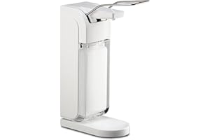 ‎BLANC HYGIENIC Blanc HYGIENIC – Desinfektionsmittelspender, Weiß inkl. Leere 1L Flasche zum Selbst befüllen – Haut- & Händedesinfektion für professionelle Betriebshygiene – Dosiermenge variierbar - Made IN Germany